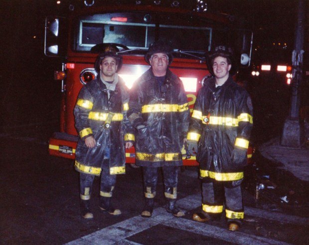 Joseph Downey, Ray Downey and Chuck Downey are pictured in an undated photo. (FDNY)