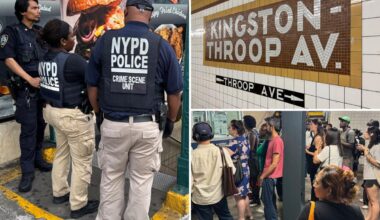NYPD officer accidentally shoots gun on subway station, striking another cop and bystander with bullet fragments