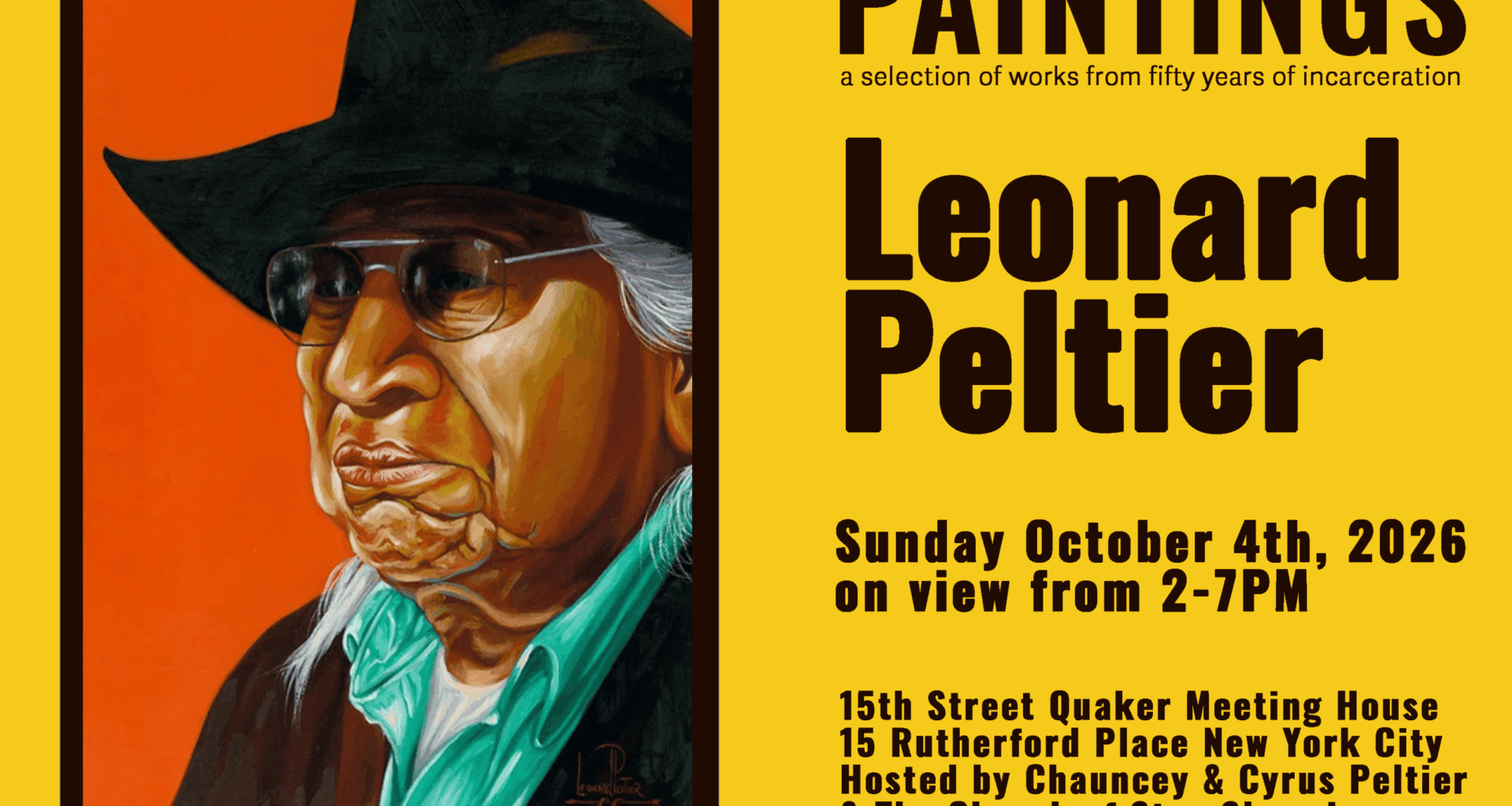 Leonard Peltier’s Artwork to Be Featured at New York City Exhibition