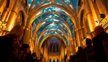 North America’s largest Gothic cathedral is hosting a dazzling light show in the heart of NYC, with stunning projections, live music, and a choir