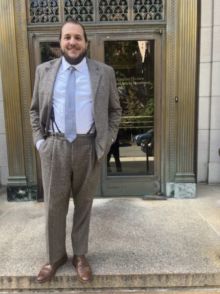 Mark Hanna, lead counsel for the plaintiffs, outside the Appellate Division courthouse. Photo: Wayne Daren Schneiderman/Brooklyn Eagle
