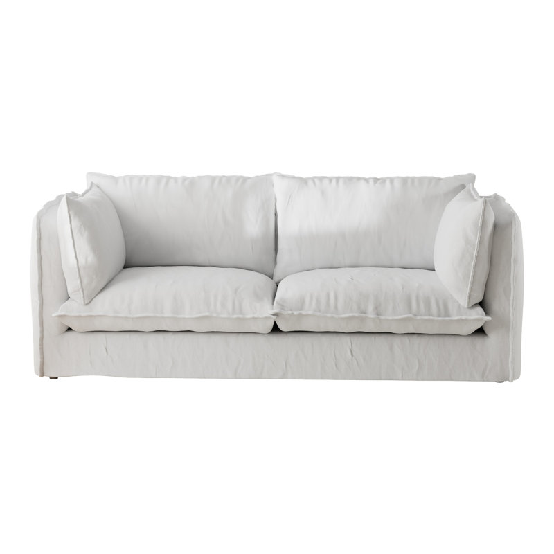 Wade Logan® Caroletta 80'' Upholstered Down Slipcovered Sofa for Living Room, Couches With Solid Wood Frame & Reviews | Wayfair