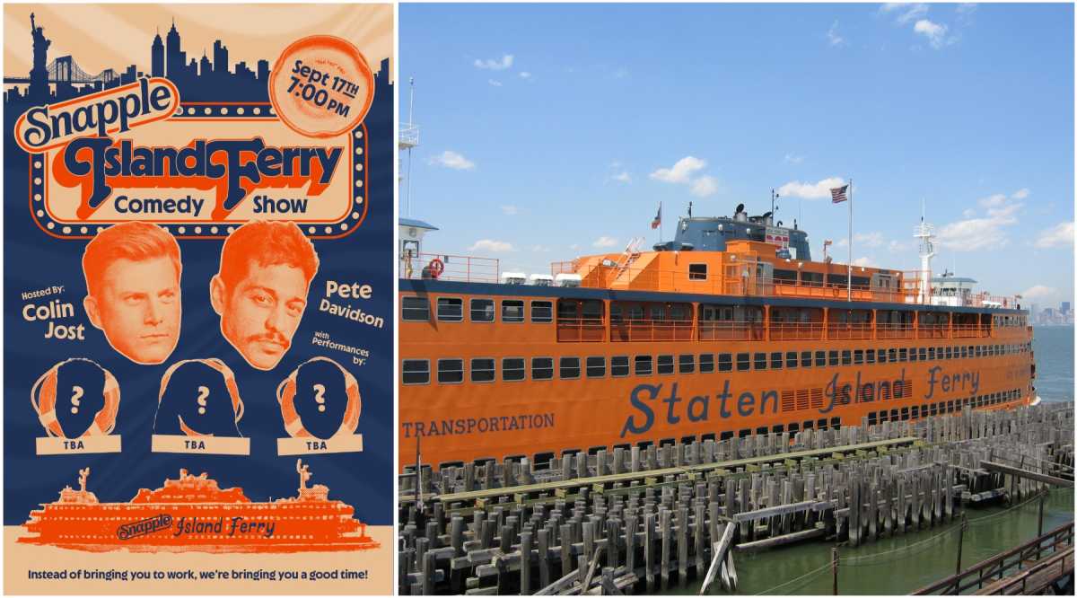 Live from the Snapple Island Ferry! Pete Davidson and Colin Jost’s vessel to become floating comedy club • Brooklyn Paper