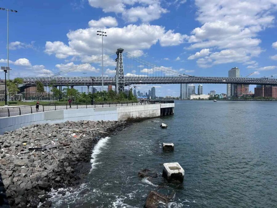 new bulkhead, rebuilt, East River Park, Manhattan