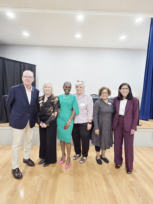 Senator Rob Rolison, New York State's 39th Senate District, Fay Casatuta, League of Women Voters (Mid-Hudson), Nyhisha T. Gibbs, AKA-Alpha Gamma Eta Omega Chapter & Forum Lead, Gayle Struble, League of Women Voters (Rockland), Elizabeth Vega-Lebron, Newburgh Free Library and Lisa Kaul, Challenger for New York State's 39th Senate District Seat
