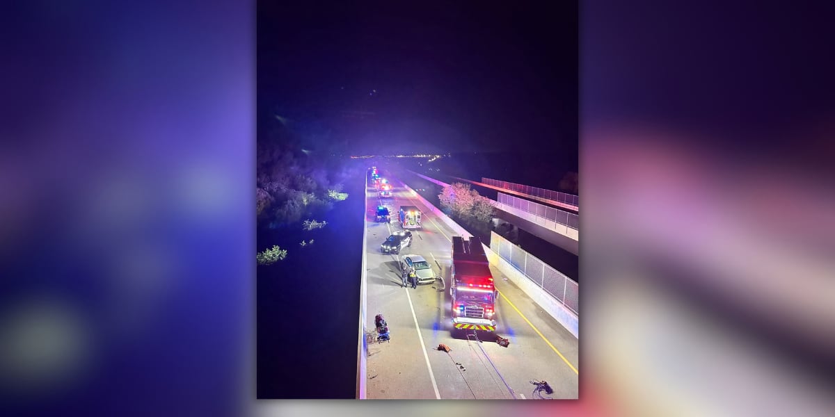 Woman critically injured after jumping from K-18 bridge to escape multi-car crash