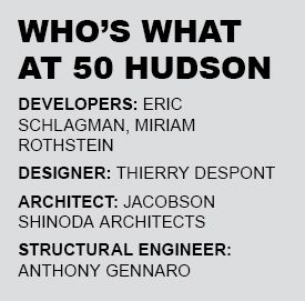 The Plan: Tribeca’s 50 Hudson Debuts First of Its Kind Glass Brick Facade Who's what at 50 Hudson Street.