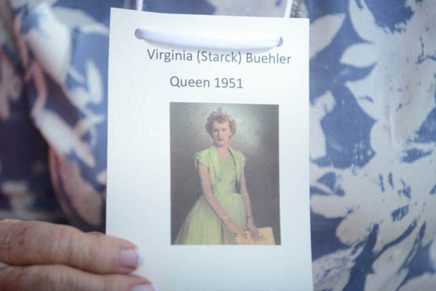 Virginia Buehler, Flapjack Day Queen of 1951, returned to Flapjack Day in Berthoud on Monday. (Will Costello / Loveland Reporter Herald).