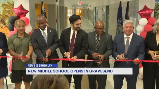 News 12 | Brooklyn | Ribbon Cutting Ceremony Unveils New Gravesend Middle School