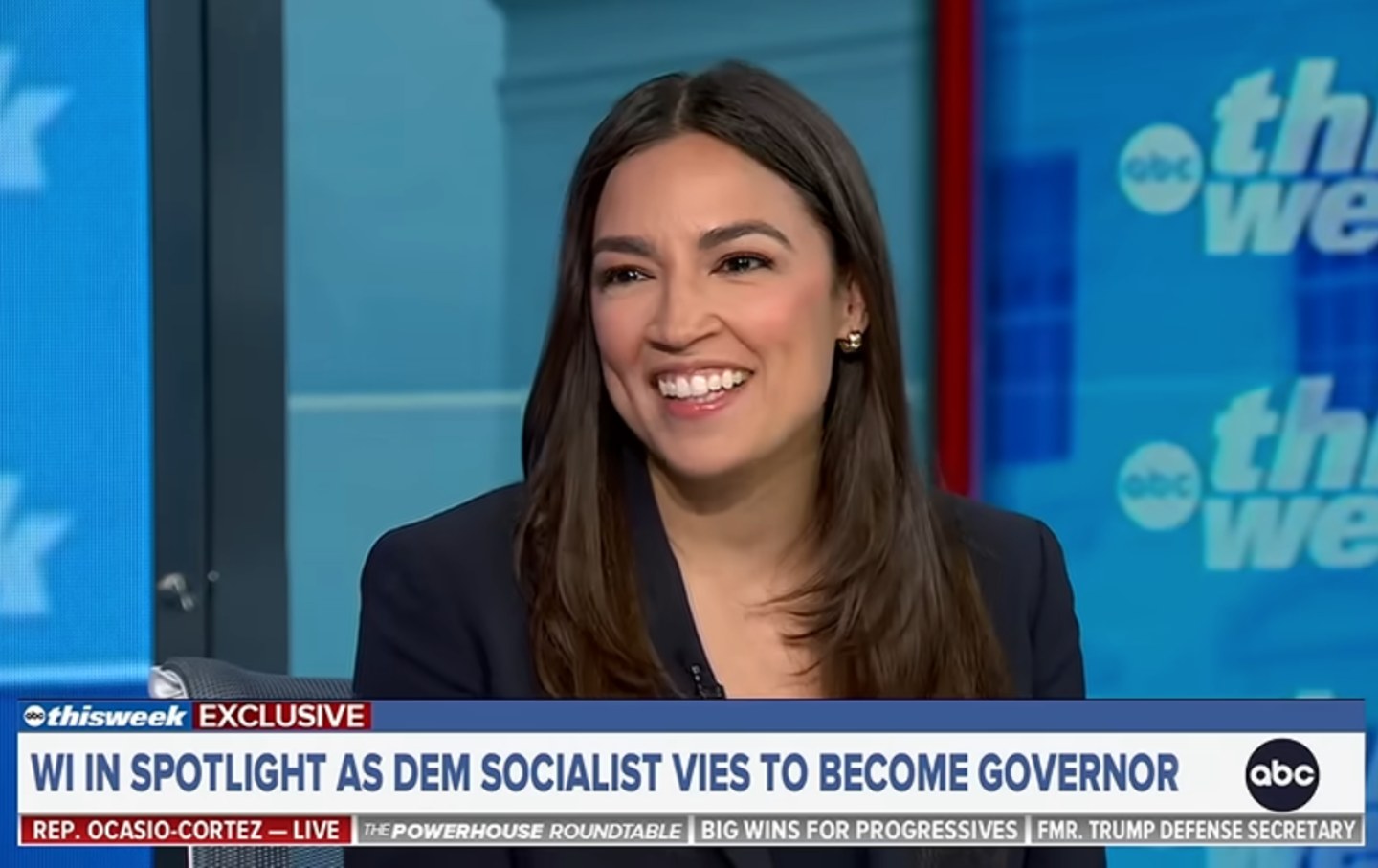 Alexandria Ocasio-Cortez on ABC's “This Week,” on August 9, 2026.