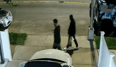 Surveillance footage shows two suspects sought by the NYPD in connection with the vandalism of two Queens synagogues.