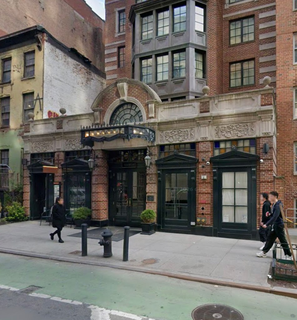 The brick facade of the Walker Hotel Greenwich Village at 52 West 13th Street.