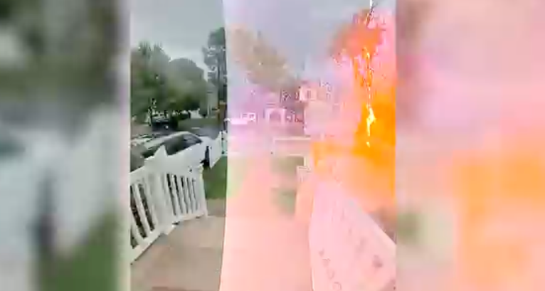 Staten Island man walks away after lightning strike caught on camera