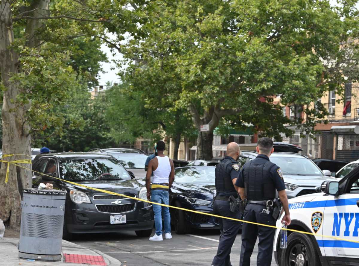 scene of a stabbing in Brooklyn