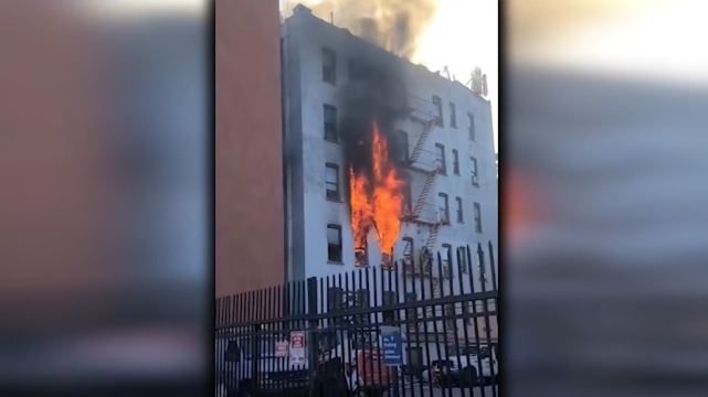 At least 6 people injured in high-rise apartment building fire in the Bronx