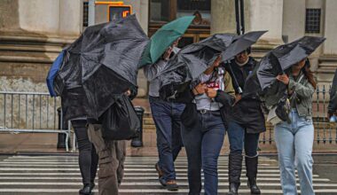 Nor’easter pummels NYC with rain, wind and flooding; more rain Monday