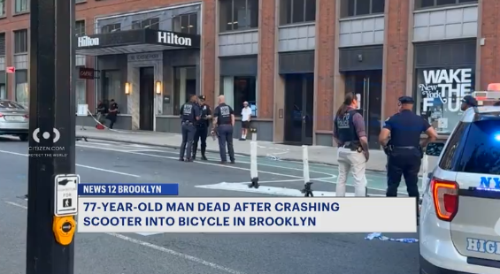 News 12 | Brooklyn | 77 Year Old Man Dies In Downtown Brooklyn Collision With Cyclist
