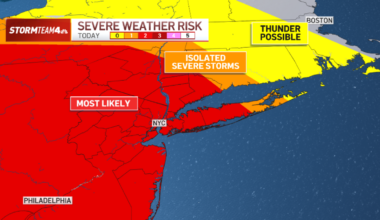 Live updates: NYC weather forecast brings hail, tornado risk – NBC New York