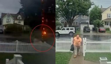 Staten Island Man Survives Lightning Strike Caught on Doorbell Camera