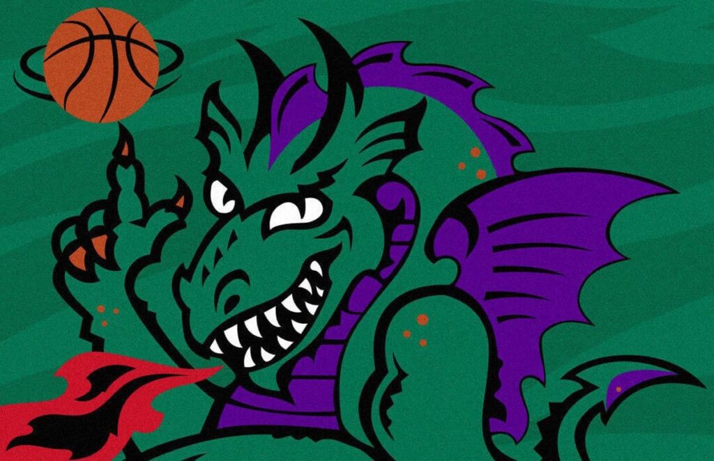 The proposed "Swamp Dragons" logo for the Nets' old rebrand.