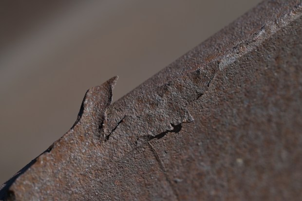 Steel that was once part of the World Trade Center is part of a memorial outside Fire Station 35 in Denver, as seen on Wednesday, Sept. 9, 2026. (Photo by Hyoung Chang/The Denver Post)