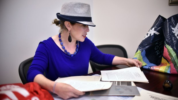 Attorney Deirdre Kamber Todd has spent years collecting World Trade Center memorabilia from before and after 9/11. (ADDISON GEORGE / SPECIAL TO THE MORNING CALL)