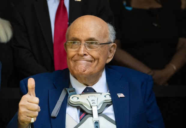 Former New York City Mayor Rudy Giuliani is pictured during the annual 9/11 Commemoration Ceremony at the National 9/11 Memorial and Museum on the 24th anniversary of 9/11 attacks Thursday, Sept. 11, 2025 in New York, New York. (Barry Williams/ New York Daily News)