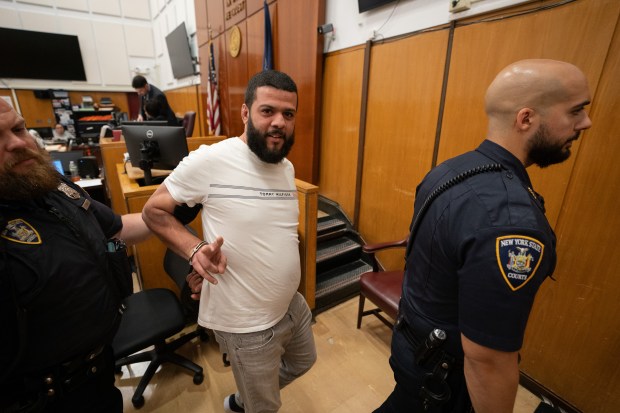 Yehia Amin is led out of the Hon. Althea Drysdale courtroom after his sentencing for a 2023 assault of an Israeli tourist in Times Square Tuesday, Sept. 15, 2026 in Manhattan, New York. (Barry Williams/ New York Daily News)