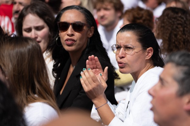 New York City Council member Tiffany Cuban and pro-Palestinian protestors block First Ave. at E. 39th St. in protest of Israeli Prime Minister Benjamin Netanyahu before he speaks at the United Nations Thursday, Sept. 24, 2026 in Manhattan, New York. (Barry Williams/ New York Daily News)
