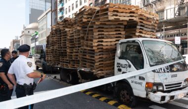 Out-of-control flatbed truck driver strikes 3, killing 1, on lower Manhattan sidewalk