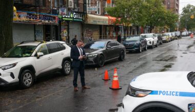 Man, 27, clinging to life after shot in head behind wheel of Mercedes in Brooklyn