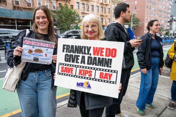 Assemblymember Keith Powers was joined by other Elected Officials as he headed a Rally in an effort to stop the planned closure of the AMC Theatre located at 570 2nd Avenue in Manhattan on Sunday September 20, 2026. 1136. (Theodore Parisienne / New York Daily News)