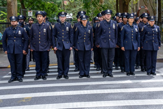 Street Renaming Ceremony in honor of deceased 9/11 victim NYPD Officer John William Perry at Madison Avenue and East 101st Street in Manhattan on Saturday September 5, 2026. 1043. (Theodore Parisienne / New York Daily News)