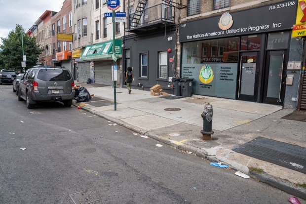 A man was pronounced dead at Kings County Hospital after he was run over by the rear wheels of a MTA B43 bus at the Nostrand Avenue/Clarendon Road stop in Brooklyn on Saturday September 5, 2026. 2018. The 43yr old female bus driver did not remain at the scene. Photos taken on Sunday September 6, 2026. 1019. (Theodore Parisienne / New York Daily News)
