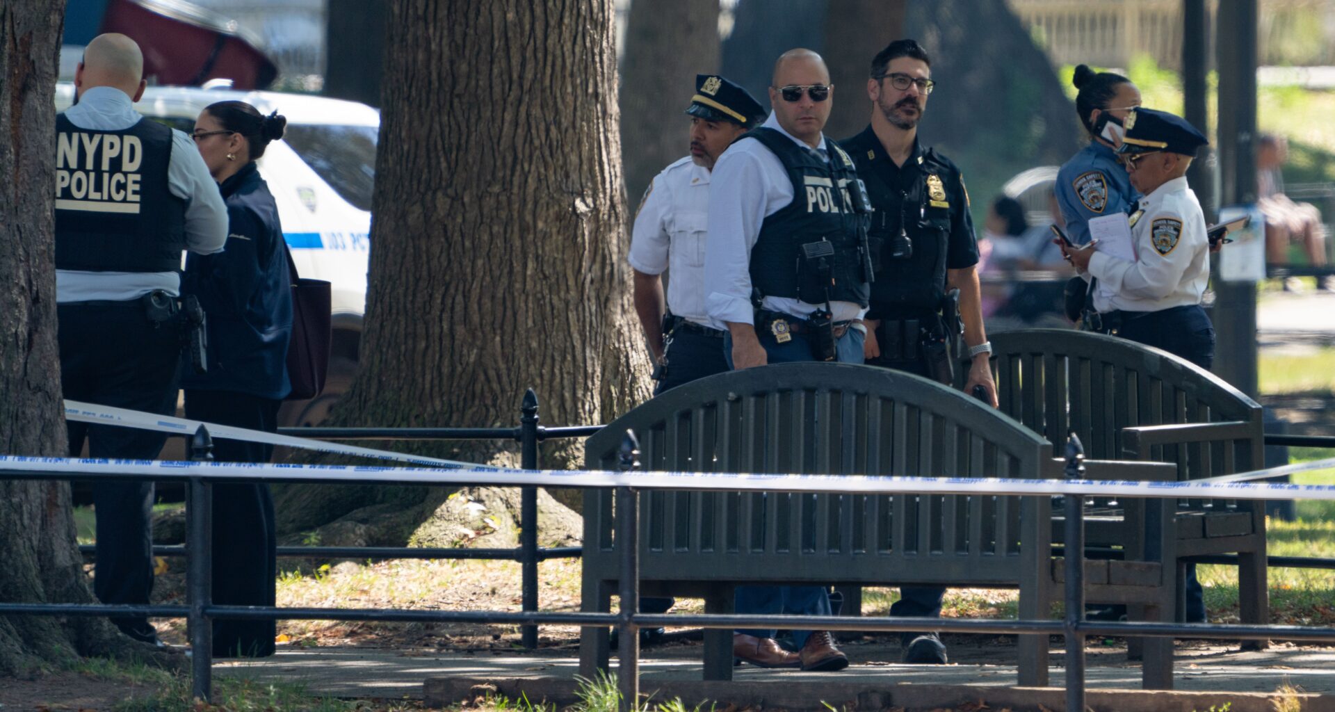 A 14-year-old boy was shot near Rufus King Park on Saturday in Queens,