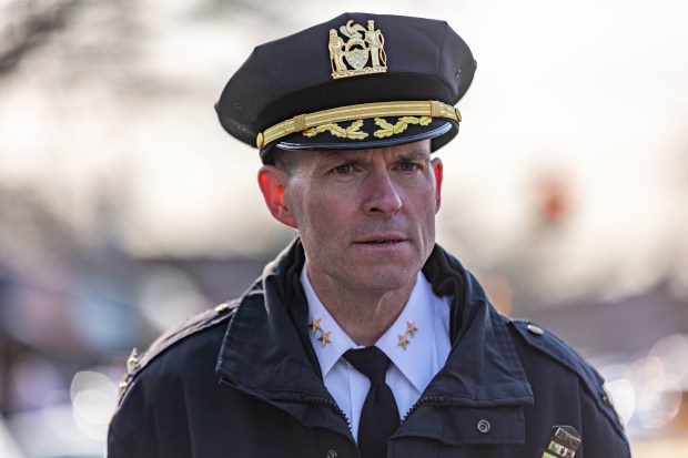 NYPD Housing Chief Charles McEvoy is pictured in Brooklyn on March 12, 2025. (Shawn Inglima / New York Daily News)