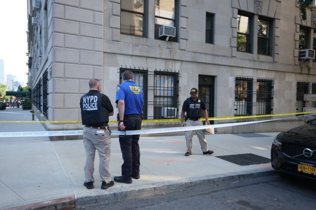 The NYPD investigates a stabbing at W. 84th St. and Central Park West in Manhattan on Thursday, July 23, 2026 in New York City.