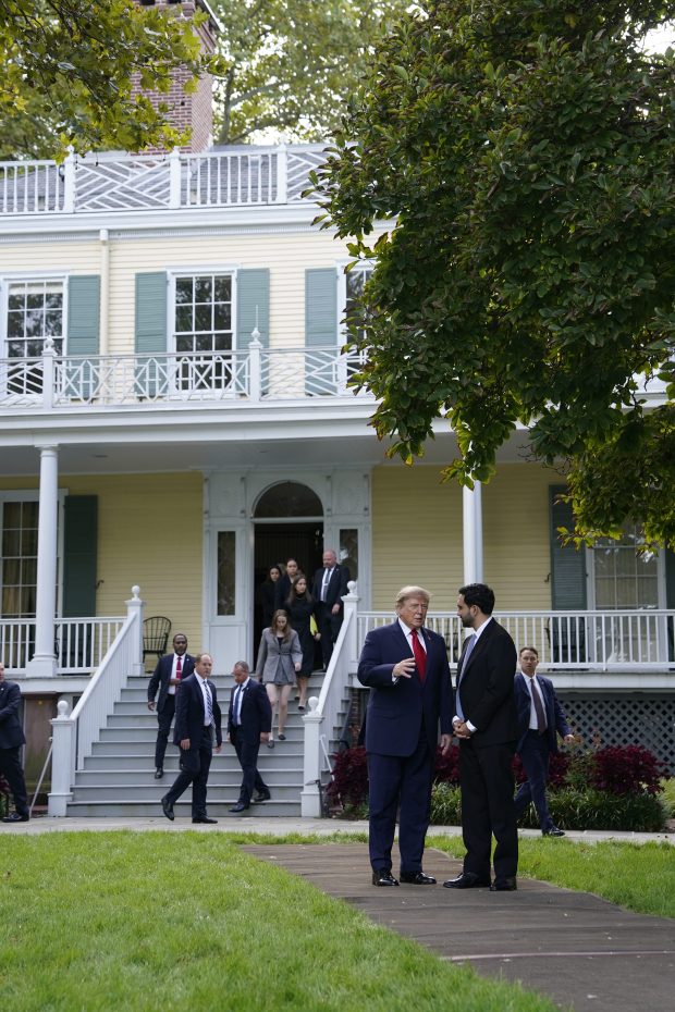 President Donald Trump and New York City Mayor Zohran Mamdani speak to the media after meeting in the Manhattan on Monday, Sept. 21, 2026. (Barry Williams/ New York Daily News)