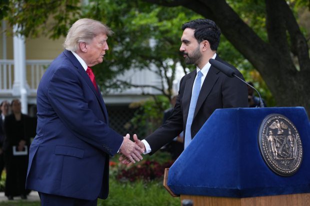 President Donald Trump and New York City Mayor Zohran Mamdani speak to the media after meeting in the Manhattan on Monday, Sept. 21, 2026. (Barry Williams/ New York Daily News)