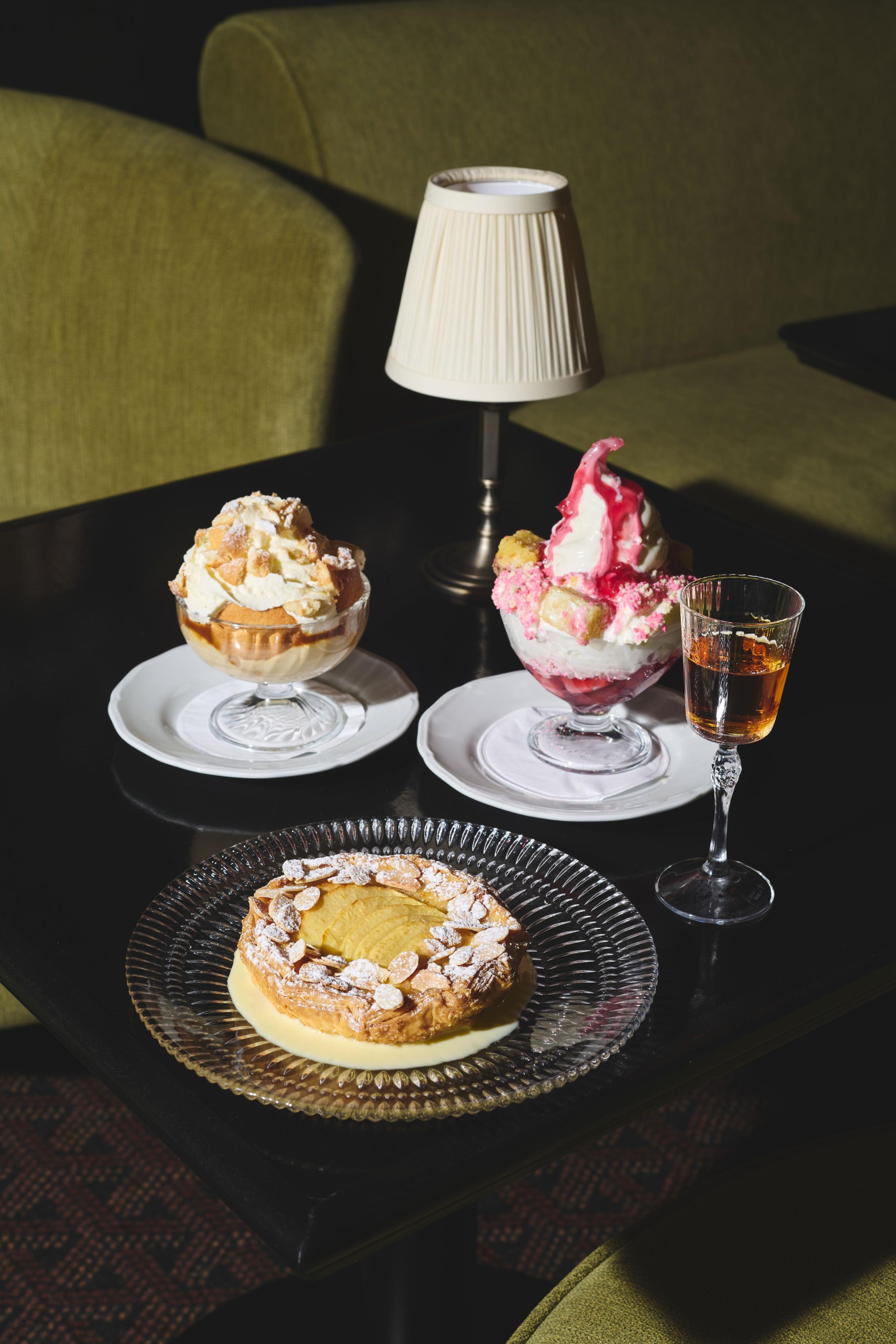 A trio of desserts at the Astor.