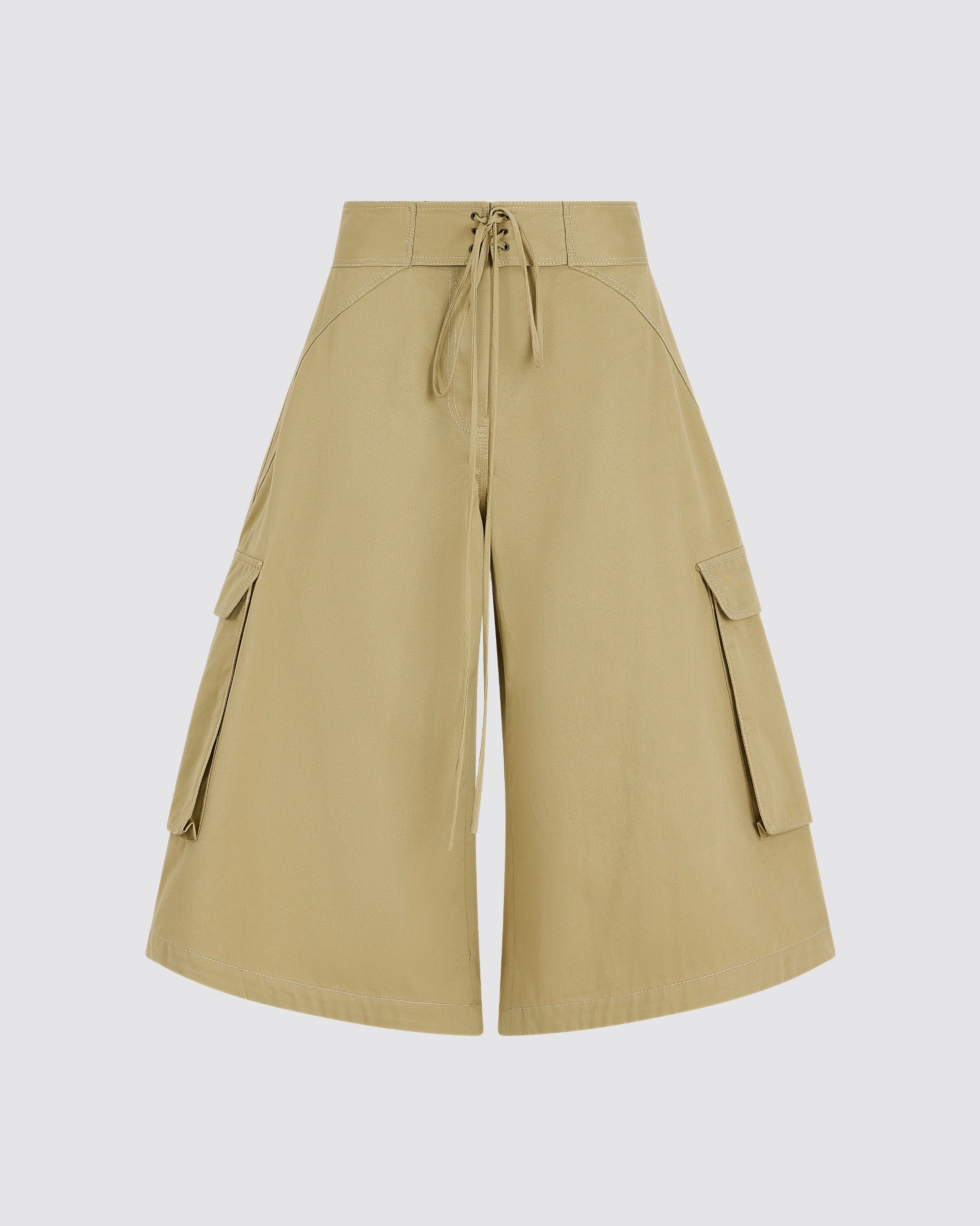 Rosie Assoulin, Surf Shorts in Khaki Utility