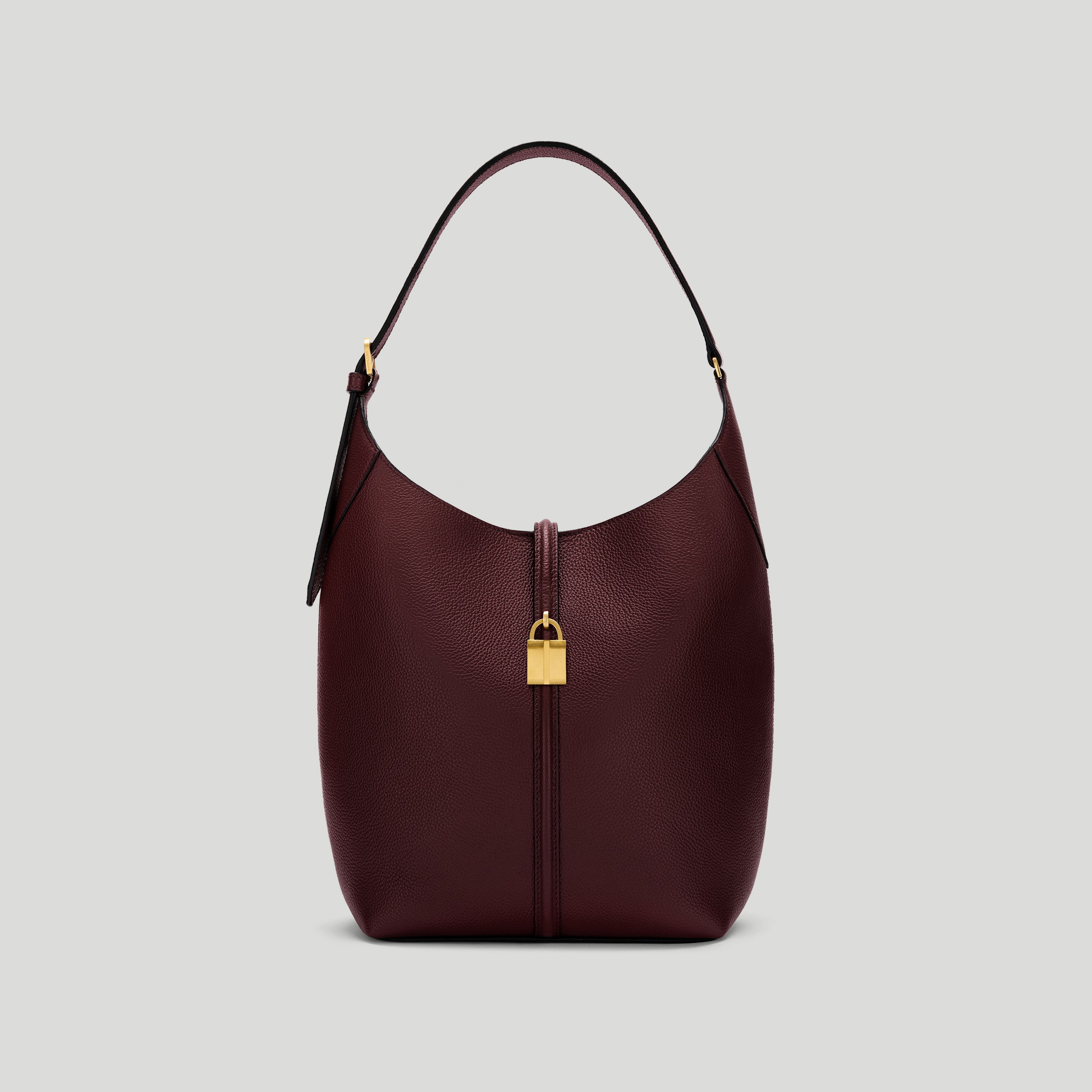 The Siena Bucket | Burgundy Small Grain | Demellier