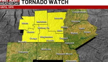Tornado watch issued for Southern Tier counties