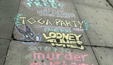 Q.E.D. Astoria owner calls for more police action on harassment after individual repeatedly erases venue’s sidewalk art – QNS
