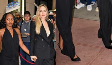 Zahara Jolie and Angelina Jolie arrive to the 'Without Blood' screening at Village East by Angelika on Sept. 14, 2026 in New York City.