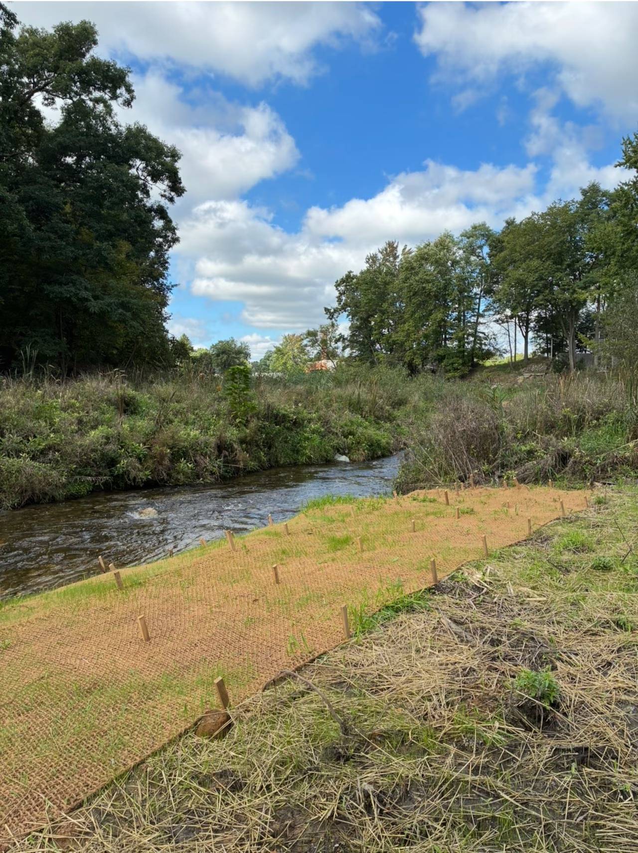A $2 million project redirected water from the high-risk Brooklyn Dam into a newly shaped river channel. (Photo: Natalie Davies) A $2 million project redirected water from the high-risk Brooklyn Dam into a newly shaped river channel.