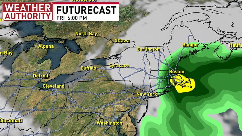 Weekend coastal low-pressure