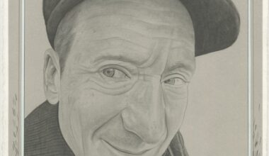 Portrait of Adam Caruso, pencil on paper by Phong H. Bui.