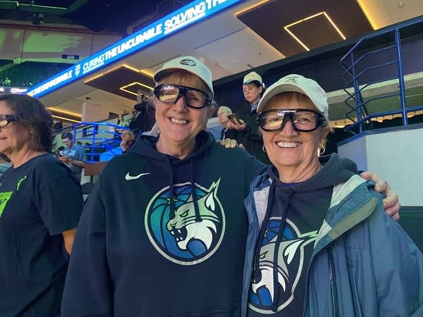 two fans at Lynx game