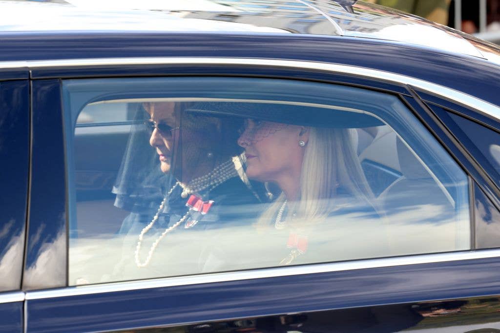 Queen Sonja of Norway and Queen Mette-Marit of Norway during the funeral of King Harald V of Norway on September 09, 2026 in Oslo, Norway. 